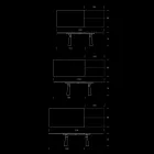 Tavolinë ngrënieje e zgjatur deri në 298 cm në Melamine Prodhuar në Itali - Fedemo Viadurini