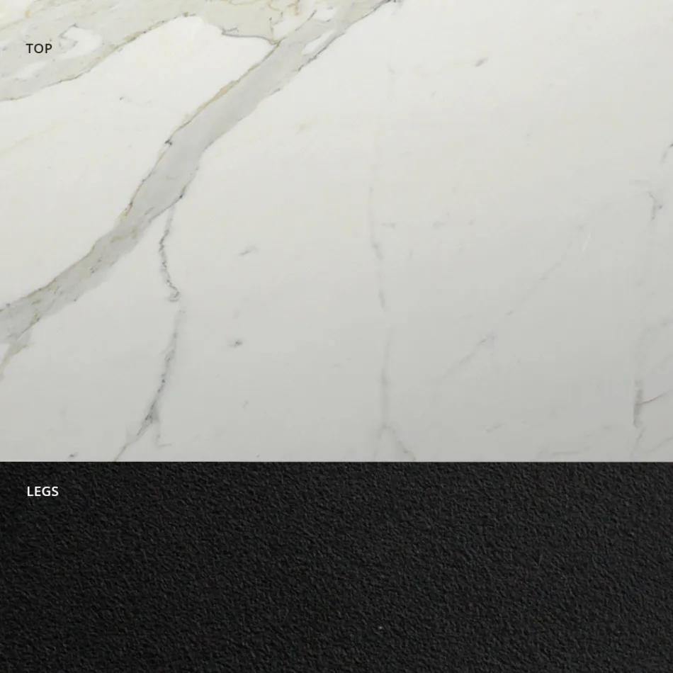 Tavolinë ngrënieje e zgjatur deri në 300 cm në hipermermer Prodhuar në Itali - Grotta Viadurini