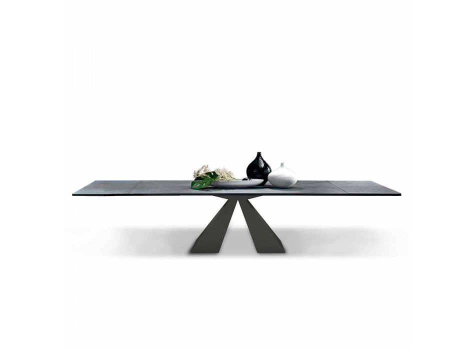 Tavolinë ngrënieje e zgjerueshme deri në 300 cm në laminat HPL Prodhuar në Itali - Dalmat Viadurini