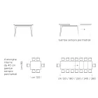 Tavolinë ngrënieje e zgjatur deri në 310 cm në laminat Prodhuar në Itali - Të Shtatëdhjetë Viadurini