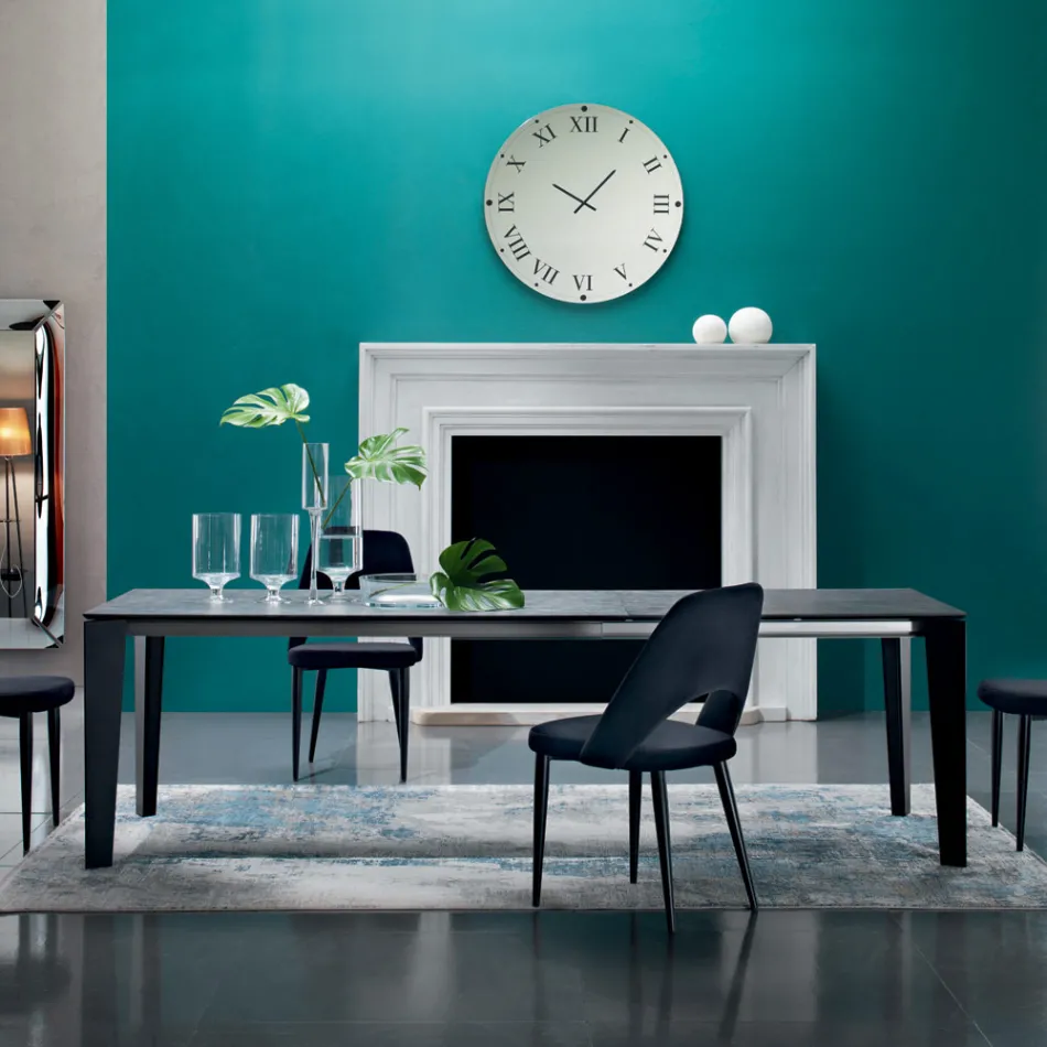 Tavolinë ngrënieje e zgjatur deri në 325 cm në laminat Prodhuar në Itali - Të Shtatëdhjetë Viadurini