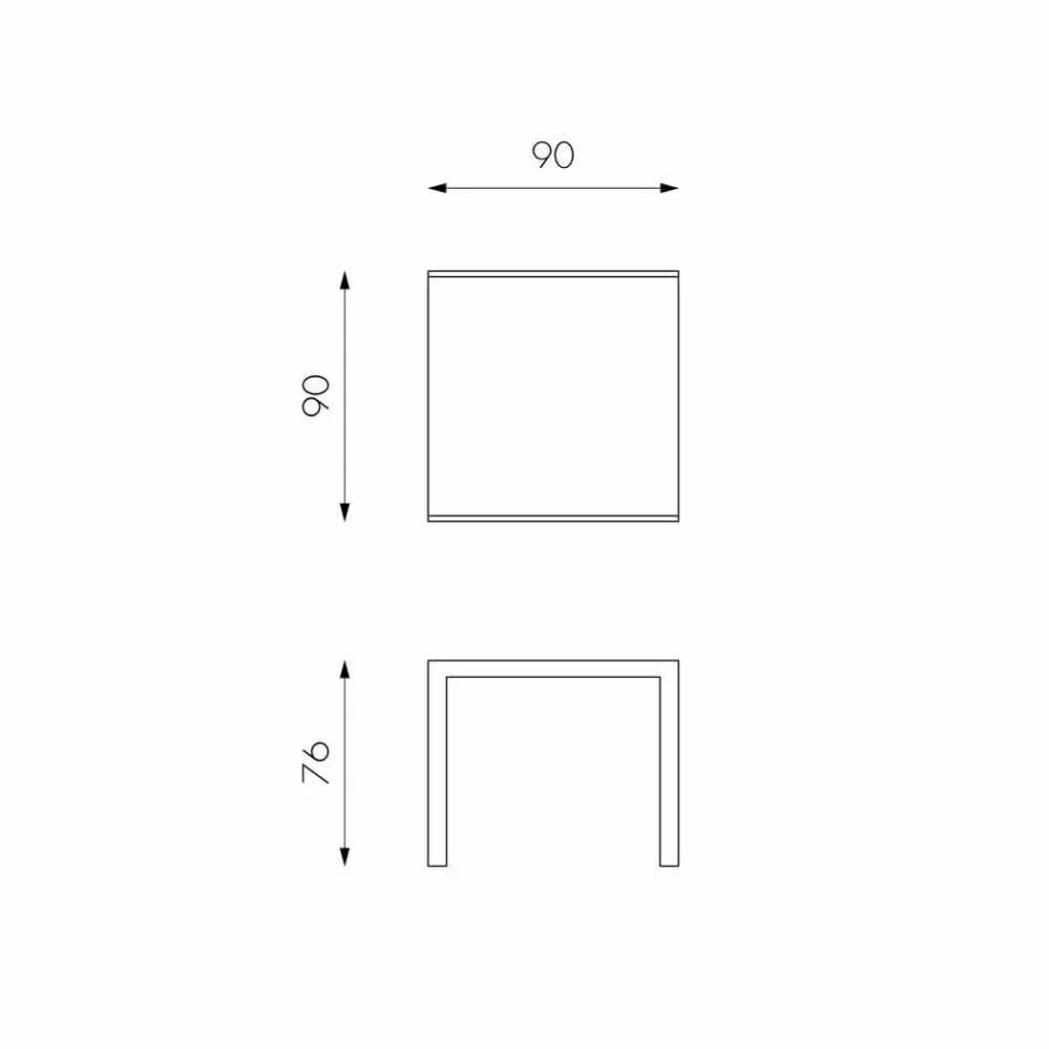 Tavolinë ngrënieje e zgjëruar me majën e qelqit Teo Viadurini