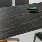 Tavolinë ngrënieje e zgjerueshme me kornizë metalike Prodhuar në Itali - Elastike Viadurini