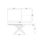 Tavolinë ngrënieje e zgjerueshme me kornizë metalike Prodhuar në Itali - Elastike Viadurini