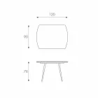 Tavolinë ngrënieje e gjërë me Japoninë e re qelqi Viadurini