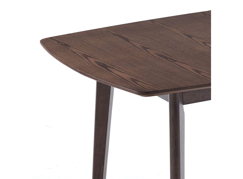 Tavolinë ngrënieje e zgjerueshme deri në 150 cm në MDF dhe dru të fortë - Decio Viadurini