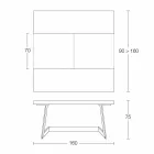 Tabela e zgjatur e darkës Deri në 160 cm në dru e bërë në Itali - Eugjenia Viadurini