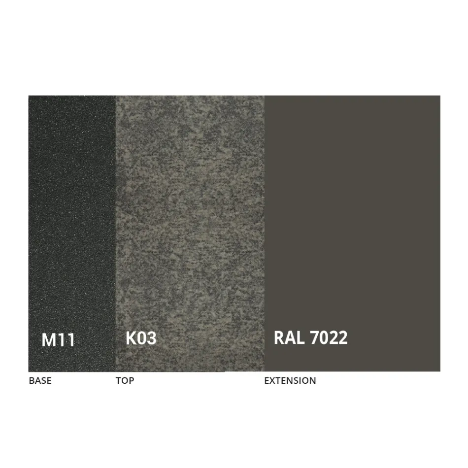 Tavolinë Darke e Zgjatshme Deri në 170 cm në Qeramikë Prodhuar në Itali - Tremiti Viadurini