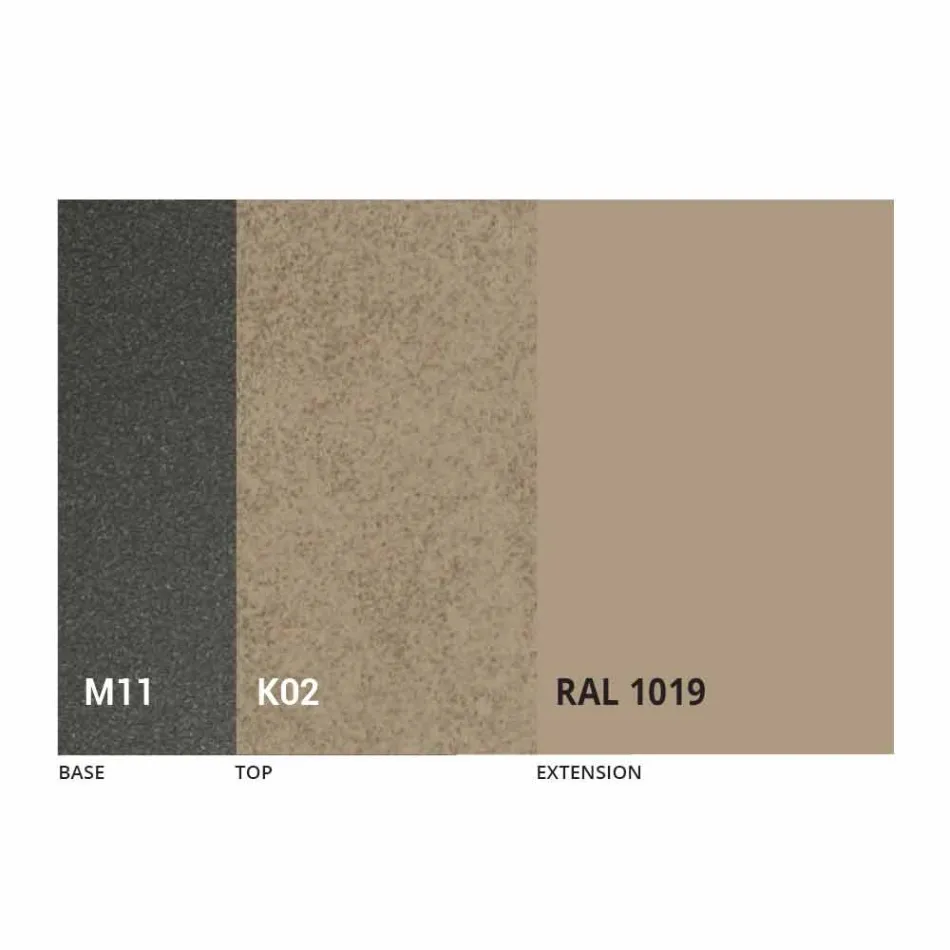 Tavolinë Darke e Zgjatshme Deri në 170 cm në Qeramikë Prodhuar në Itali - Tremiti Viadurini