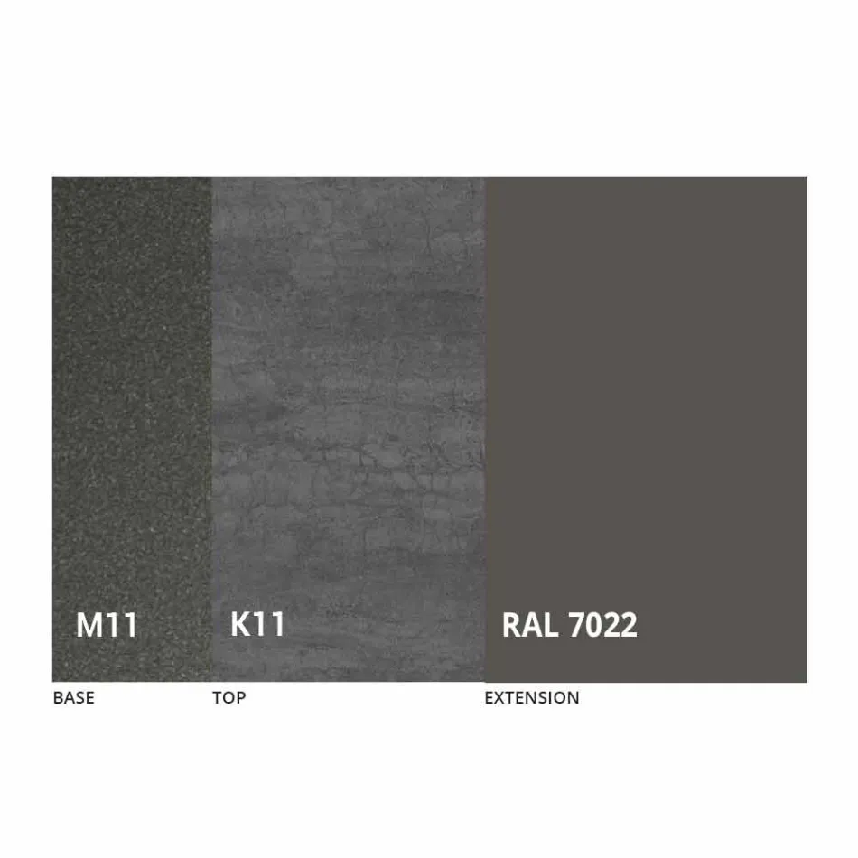 Tavolinë Darke e Zgjatshme Deri në 170 cm në Qeramikë Prodhuar në Itali - Tremiti Viadurini