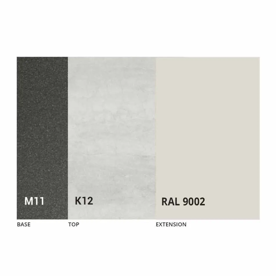 Tavolinë Darke e Zgjatshme Deri në 170 cm në Qeramikë Prodhuar në Itali - Tremiti Viadurini