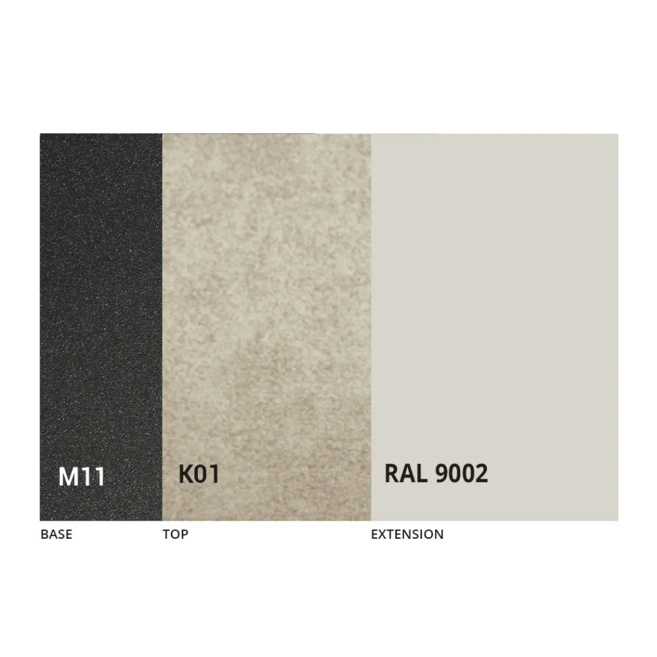 Tavolinë Darke e Zgjatshme Deri në 170 cm në Qeramikë Prodhuar në Itali - Tremiti Viadurini