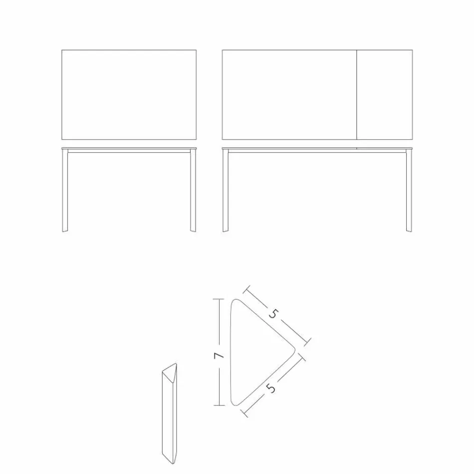 Tavolinë darke e zgjerueshme Deri në 230 cm në Melaminë Prodhuar në Itali - Platinum Viadurini