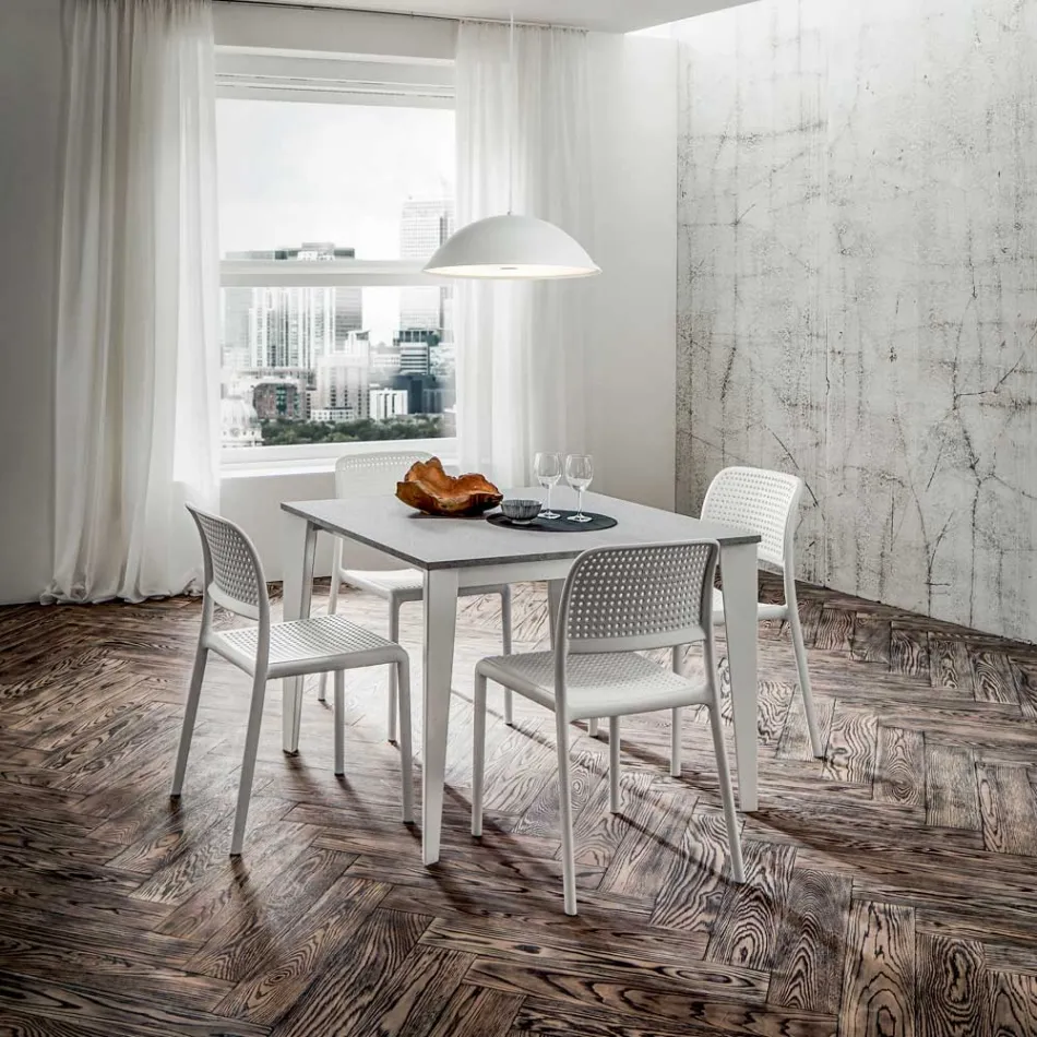 Tavolinë ngrënieje e zgjatur deri në 252 cm në Hpl Made in Italy - Efisto Viadurini