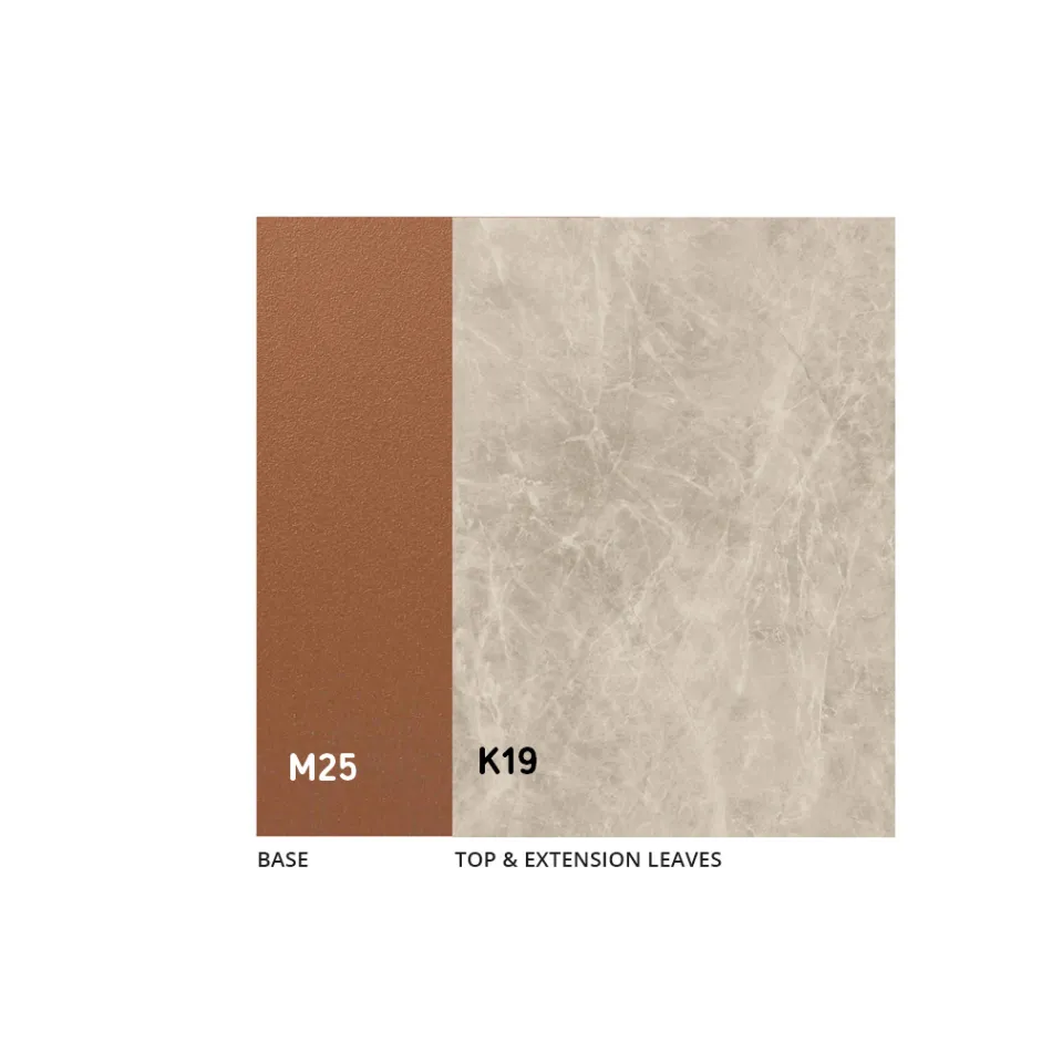 Tavolinë ngrënieje e zgjerueshme deri në 280 ose 298 cm Qeramike Metalike - Revia Viadurini