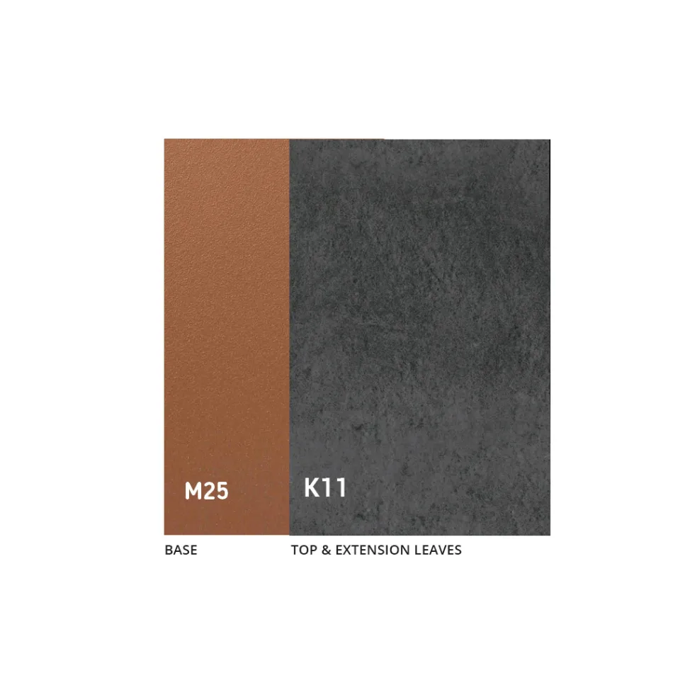 Tavolinë ngrënieje e zgjerueshme deri në 280 ose 298 cm Qeramike Metalike - Revia Viadurini