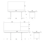 Tavolinë ngrënieje e zgjerueshme deri në 280 ose 298 cm me sipërfaqe qeramike - Nomia Viadurini