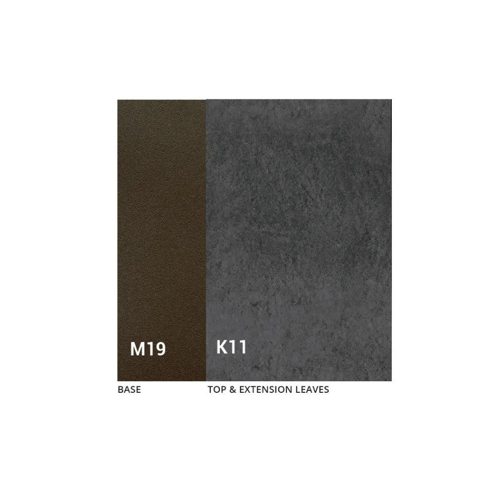 Tavolinë ngrënieje e zgjerueshme deri në 280 ose 298 cm me sipërfaqe qeramike - Nomia Viadurini