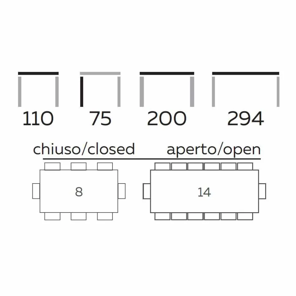 Tavolinë darke e zgjerueshme Deri në 294 cm në prodhim gresi prej mermeri të prodhuar në Itali - makro Viadurini