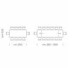 Tavolinë ngrënieje e zgjatur deri në 300 cm në laminat Prodhuar në Itali - Grotta Viadurini