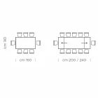 Tavolinë ngrënieje e zgjerueshme deri në 300 cm në laminat Prodhuar në Itali - Settimmio Viadurini