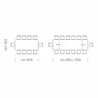 Tavolinë ngrënieje e zgjerueshme deri në 300 cm në laminat Prodhuar në Itali - Settimmio Viadurini