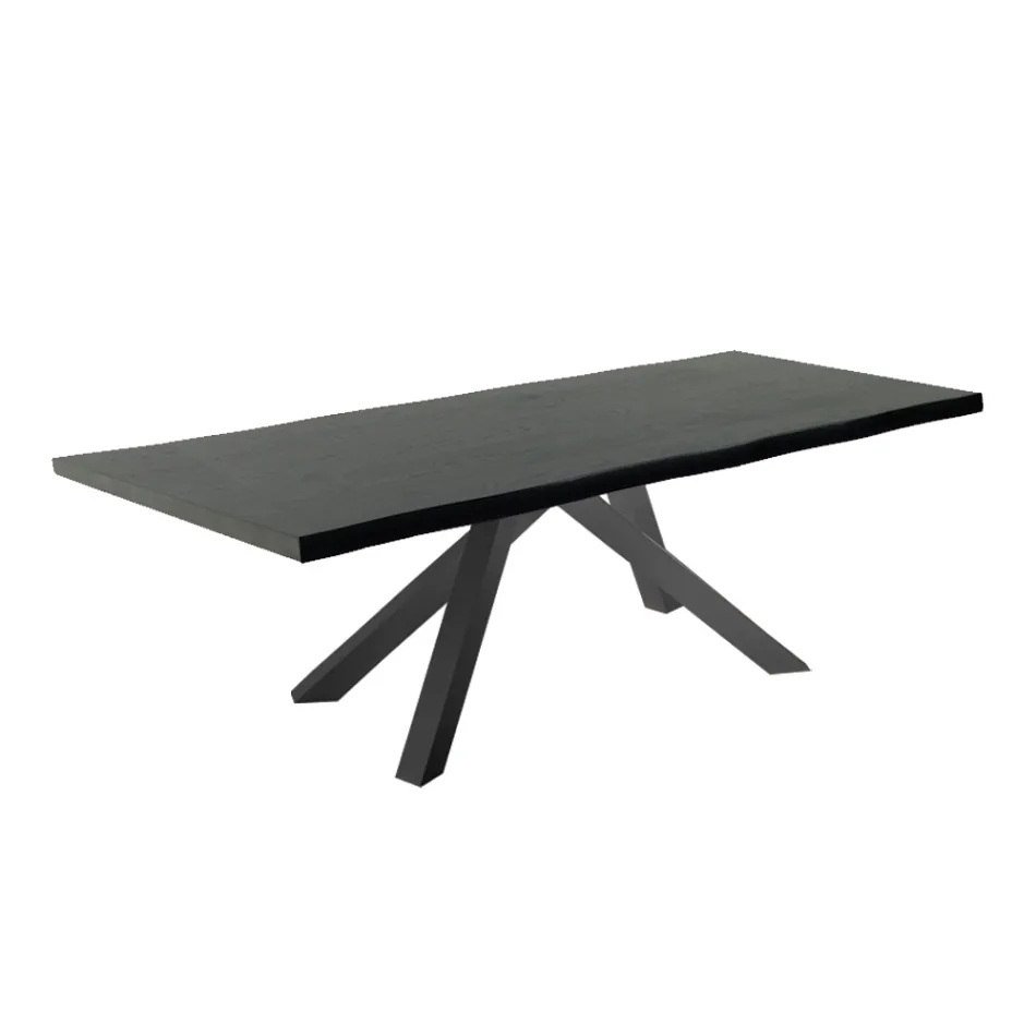 Tavolinë ngrënieje e zgjerueshme deri në 300 cm në dru me rimeso - Settimmio Viadurini