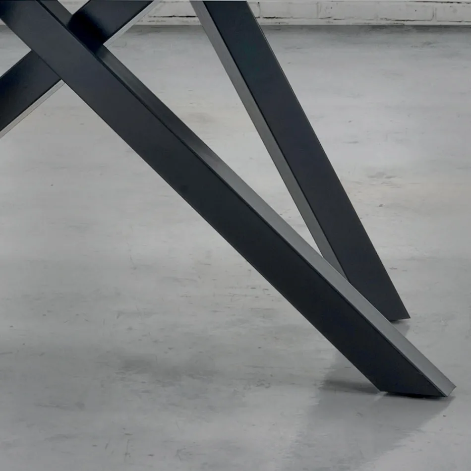 Tavolinë ngrënieje e zgjerueshme deri në 300 cm në dru me rimeso - Settimmio Viadurini