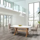 Tavolinë ngrënieje e zgjatur deri në 315 cm në dru të fortë - Massimo Viadurini