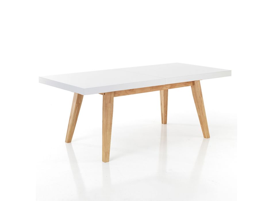 Tavolinë ngrënieje e zgjatur deri në 315 cm në Mdf dhe Dru të Ngurtë - Paolo Viadurini