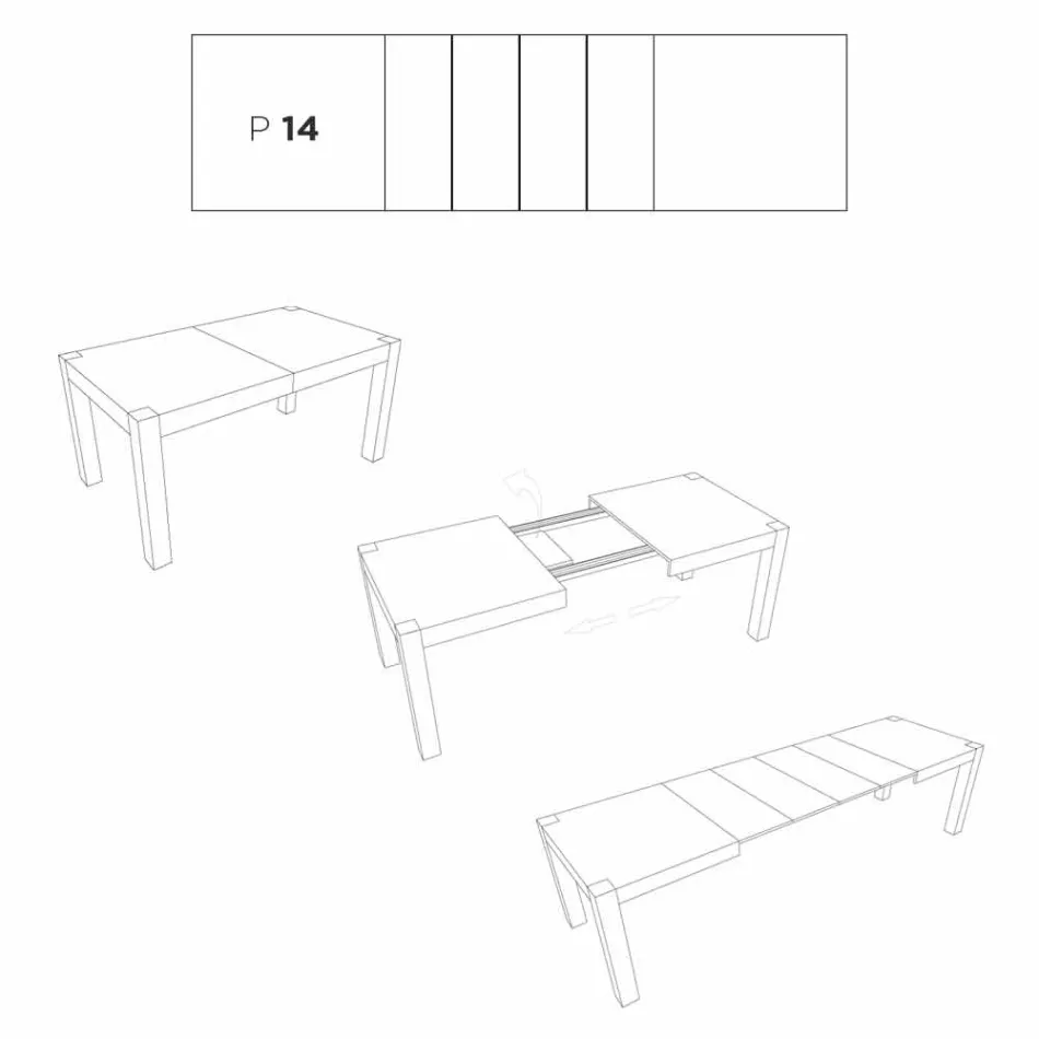 Tavolinë ngrënie moderne e zgjatur deri në 320 cm Viadurini