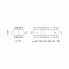 Tavolinë ngrënieje e zgjatur deri në 450cm në laminat Prodhuar në Itali - Salentino Viadurini