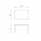 Tavolinë ngrënieje e shtrirë në dru lisi Fedro, e bërë në Itali Viadurini