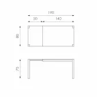 Tavolinë ngrënieje e shtrirë në dru lisi Fedro, e bërë në Itali Viadurini