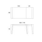 Tavolinë ngrënieje e zgjerueshme me fanella të ndryshme me rimeso druri - Gerry Viadurini
