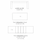 Tavolinë ngrënieje e shtrirë në dru melamine të bërë në Itali, Oky Viadurini