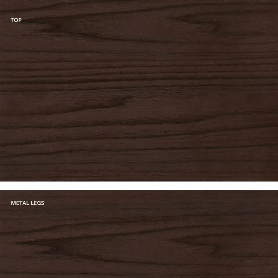 Tavolinë ngrënieje e shtrirë në dru melamine të bërë në Itali, Oky Viadurini