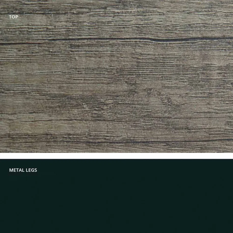 Tavolinë ngrënieje e zgjatur në melamine e bërë në Itali, Dionigi Viadurini