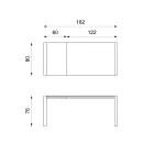 Zgjatja e tavolinës oddo, dizajni modern Viadurini