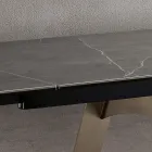 Tavolinë ngrënieje e zgjerueshme prej qelqi qeramike dhe metalike Prodhuar në Itali - Ania Viadurini