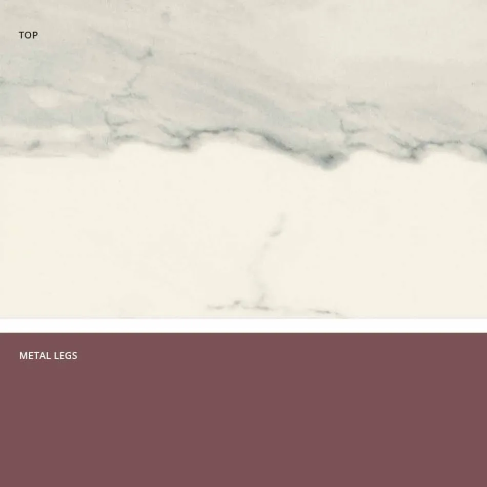 Tavolinë ngrënieje e zgjatur e qelqit qeramik, e bërë në Itali, Wilmer Viadurini