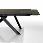 Tavolinë ngrënieje e zgjatur e qelqit qeramik, e bërë në Itali, Wilmer Viadurini