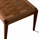 Tavolinë ngrënieje me zgjatje natyrale prej druri arre, dizajn modern Sanni Viadurini
