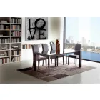 Tavolinë ngrënieje e zgjëruar, Top xhami i rrëmbyer - Faleria Viadurini