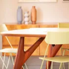 Tavolinë darke e punuar me dorë në Hpl dhe sofër të ngurtë prodhuar në Itali - Lisi Viadurini