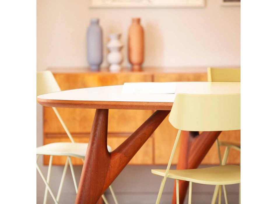 Tavolinë darke e punuar me dorë në Hpl dhe sofër të ngurtë prodhuar në Itali - Lisi Viadurini
