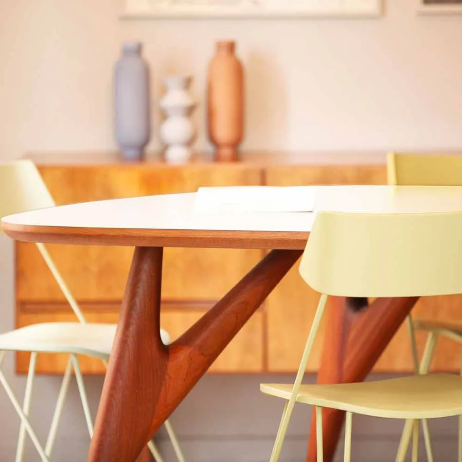 Tavolinë darke e punuar me dorë në Hpl dhe sofër të ngurtë prodhuar në Itali - Lisi Viadurini