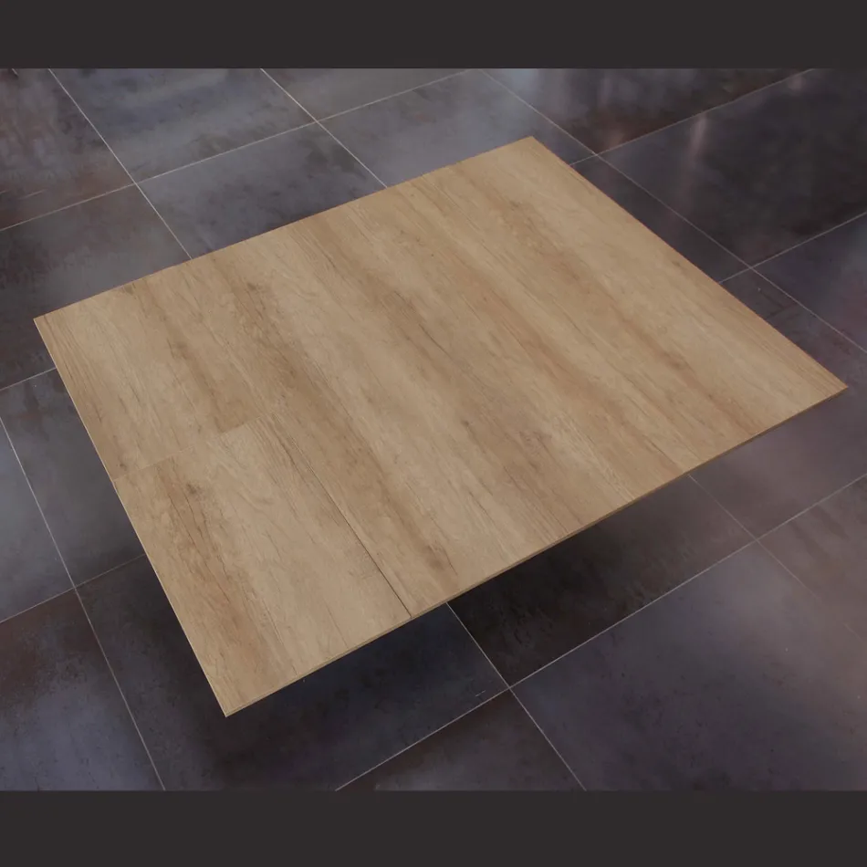 Tavolinë ngrënieje që zgjatet dhe zgjerohet në melaminë dhe metal - Devendra Viadurini