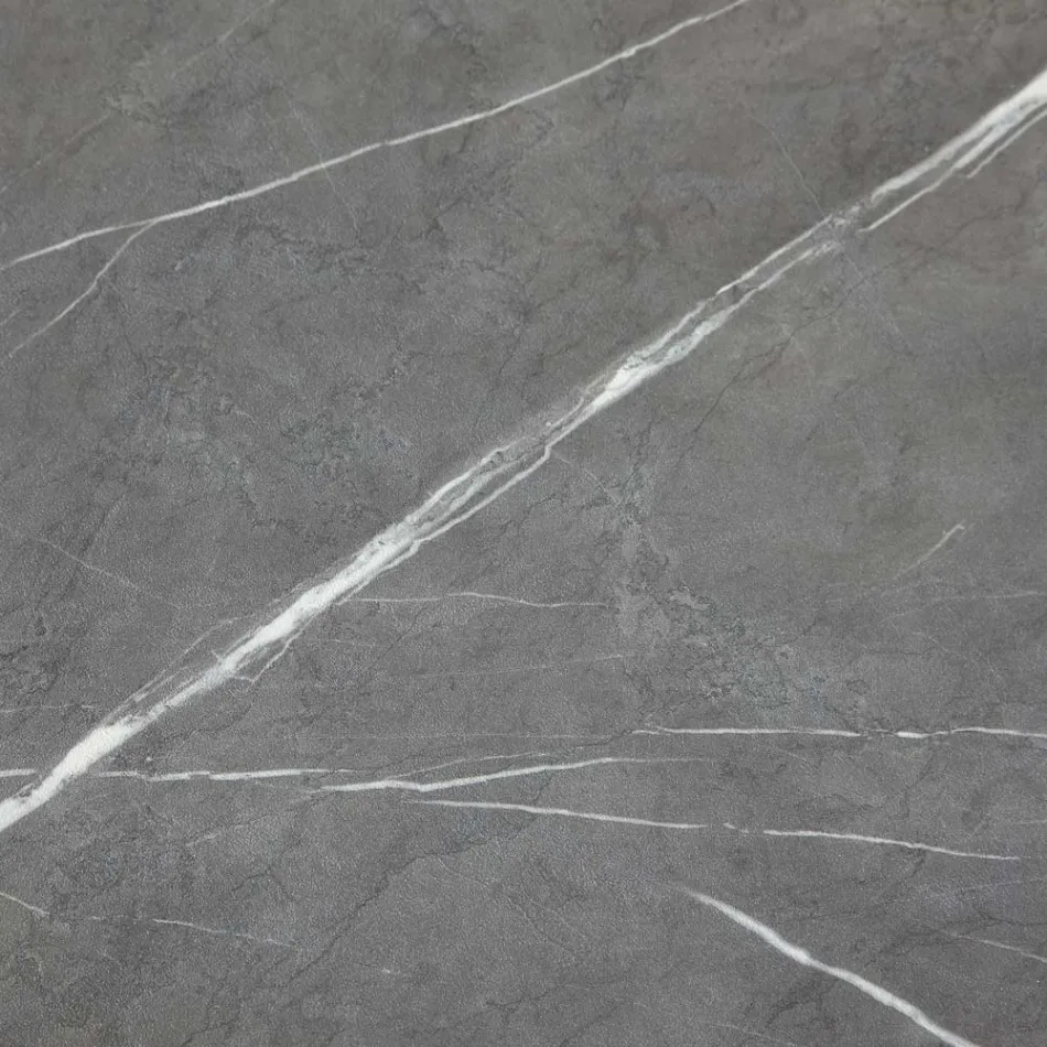 Tavolinë ngrënieje që zgjatet dhe zgjerohet në melaminë dhe metal - Devendra Viadurini