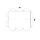 Tavolinë ngrënieje që zgjatet dhe zgjerohet në melaminë dhe metal - Devendra Viadurini